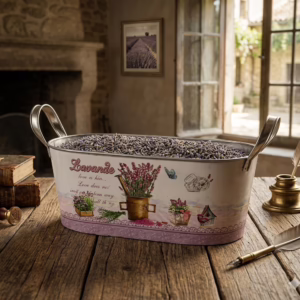Vaschetta Porta vaso latta grande ovale Lavande