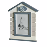 Portafoto mare da tavolo bianco e azzurro