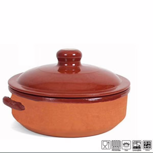 Casseruola con coperchio 24 Cm argilla