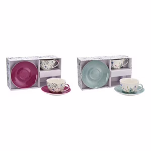 Servizio da tè in porcellana New Bone China per 2 persone