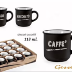 Tazzine da caffè 6 pz ceramica nera