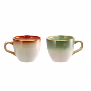 Set 2 Tazzine in Ceramica "Gale" – Sfumature Artigianali (Ø 7 cm)