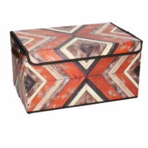 Scatola In Ecopelle Pieghevole Rettangolare Fantasia