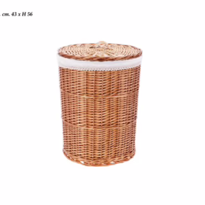 Portabiancheria Rotondo Tobias in Salice โ Eleganza Naturale