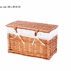 Portabiancheria rettangolare in salice