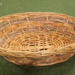 Cesta Ovale "Roberta"  Vimini Miele con Intreccio a Treccia