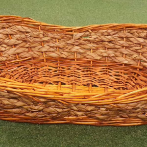 Cesta Ovale "Roberta" Vimini Miele con Intreccio a Treccia