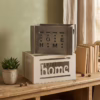 Cassetta in legno con scritta Home colori e modelli assortiti